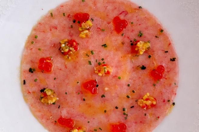 CARPACCIO DI GAMBERO ROSSO