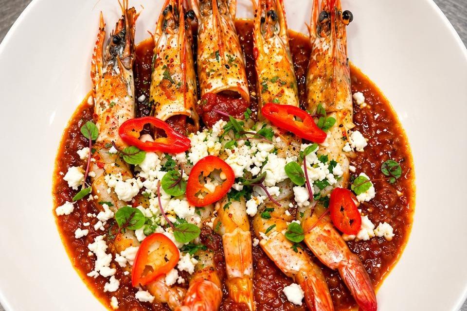 PRAWN SAGANAKI
